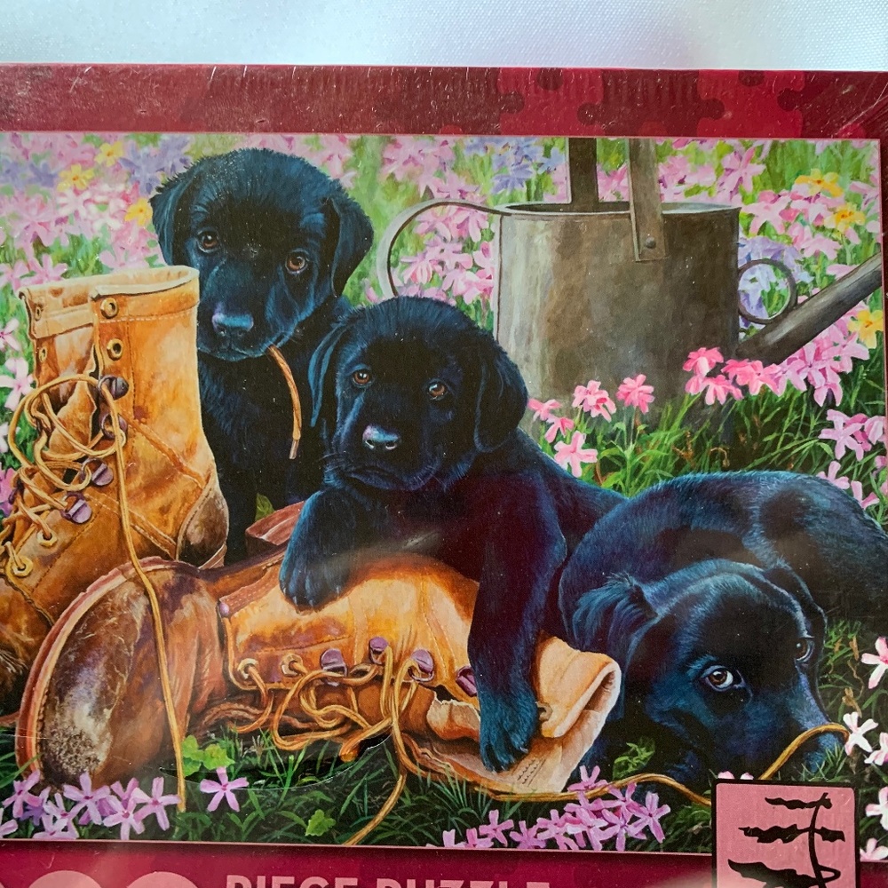 NIP! Jack Pine Puzzle Co. 1,000 Piece Puzzle of Black Puppies! - Picture 4 of 4